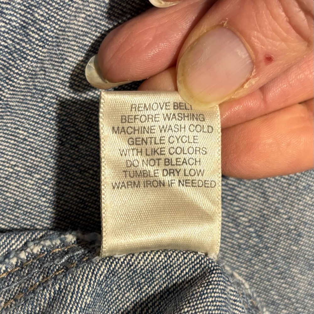 Christopher & Banks Denim A-Line Skirt with Removable Belt, Size 4, NWT - Picture 11 of 11